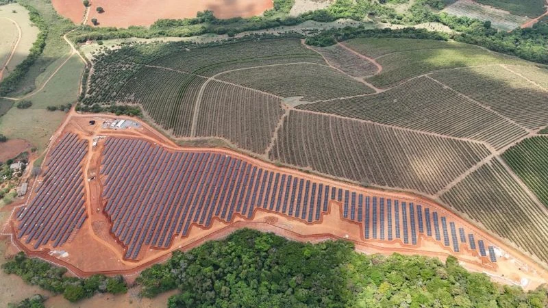 Estrutura para painel solar no Mato grosso