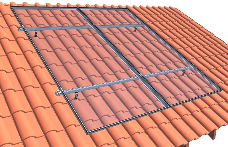 Suporte para painel solar telha cerâmica
